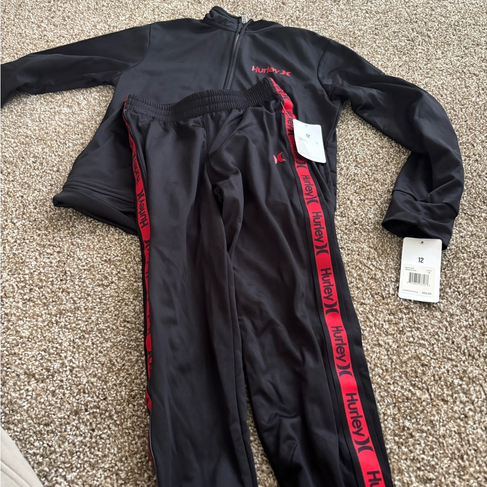 Hurley Black and Red Tracksuit
